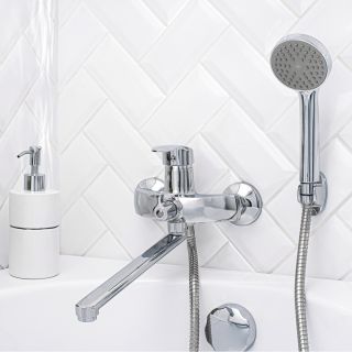 Смеситель для ванны с душем РМС SL85-006E хром